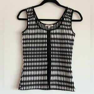 Black and White Corset Style Women's Top